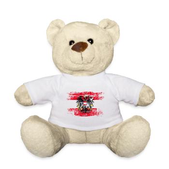 Autriche Autriche drapeau drapeau aigle - Nounours - blanc - Devant