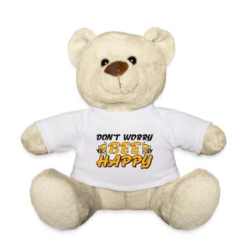 Don't Worry Bee Happy 30 - Teddy Bear - white - Front