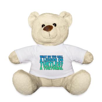 What Do You Call A Lesson On Turtles, A Turtorial - Teddy Bear - white - Front