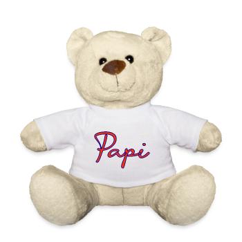 PAPI. FÊTE DES PÈRES. BONNE FÊTE PAPA. PAPA. PAPA - Nounours - blanc - Devant