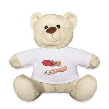 Aufschlag Tischtennisball Tischtennisspieler - Teddy - Weiß - Vorne