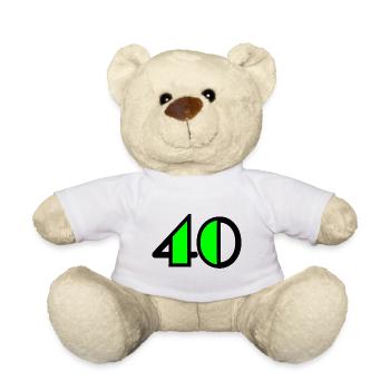 40. ANNIVERSAIRE. HAPPY BIRTHDAY - Nounours - blanc - Devant