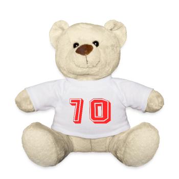 70. 70 YEARS. 70TH ANNIVERSARY. 70TH ANNIVERSARY. - Teddy Bear - white - Front
