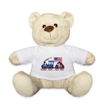Chemin de fer de flag-football des États-Unis - Nounours - blanc - Devant
