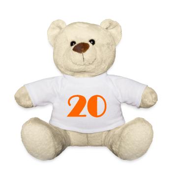 20 YEARS,20TH ANNIVERSARY,20 ANNIVERSARY 20 YEARS,20 - Teddy Bear - white - Front