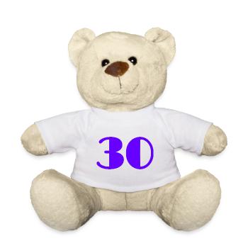 30 YEARS. 30. 30th ANNIVERSARY. 30 YEARS ANNIVERSARY - Teddy Bear - white - Front