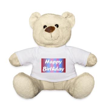 ALLES GUTE ZUM GEBURTSTAG. ALLES GUTE ZUM GEBURTSTAG. JAHRESTAG. - Teddy - Weiß - Vorne