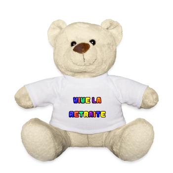 RETRAITE. RETRAITE. RETRAITEE. SENIOR. MAMIE. PAPY - Nounours - blanc - Devant