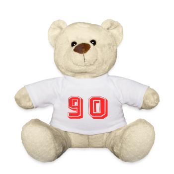 90. 90 YEARS. 90TH ANNIVERSARY. 90TH ANNIVERSARY. - Teddy Bear - white - Front