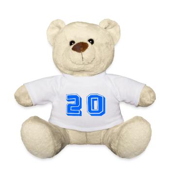 20. 20 YEARS. 20th ANNIVERSARY. 20TH ANNIVERSARY. - Teddy Bear - white - Front