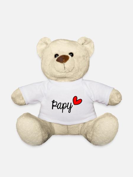 PAPY. BONNE FÊTE PAPY. SUPER PAPY - Nounours - blanc