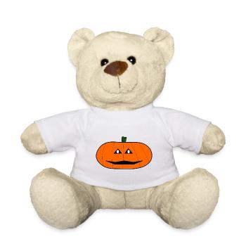 HALLOWEEN. CITROUILLE. CITROUILLE HALLOWEEN - Nounours - blanc - Devant
