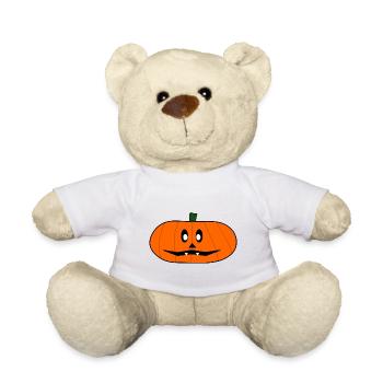 HALLOWEEN. CITROUILLE. CITROUILLE HALLOWEEN - Nounours - blanc - Devant