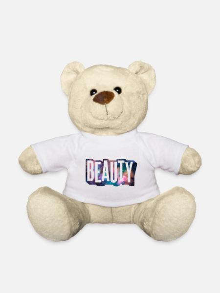 Beauty Beauty Outer Space Font Cool - Teddy Bear - white
