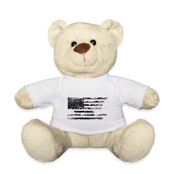 USA Amerika Flagge Grunge Vintage - Teddy - Weiß - Vorne