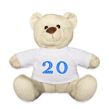 20. 20 YEARS. 20th ANNIVERSARY. 20TH ANNIVERSARY. - Teddy Bear - white - Front