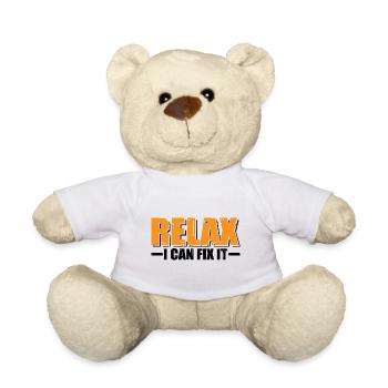 Relax I Can Fix It 15 - Teddy Bear - white - Front