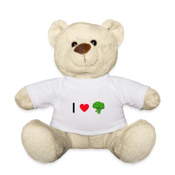 Ich liebe Brokkoli - Teddy - Weiß - Vorne