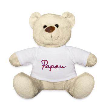 PAPUAN. DAD. FATHER's DAY. HAPPY BIRTHDAY DAD. DAD - Teddy Bear - white - Front