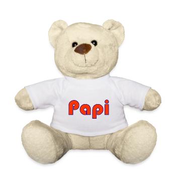 PAPI. FÊTE DES PÈRES. BONNE FÊTE PAPA. PAPA. PAPA - Nounours - blanc - Devant