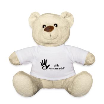 Qui a sauvé qui ? – Tischützhund - Nounours - blanc - Devant