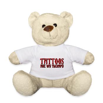 Les tatouages sont ma thérapie 7 - Nounours - blanc - Devant