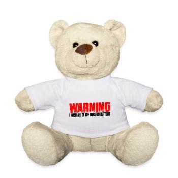 Avertissement J’appuie sur tous les boutons de l’ascenseur 10 - Nounours - blanc - Devant
