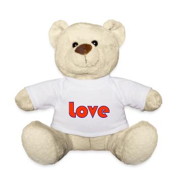 LOVE. COUPLE. JUST MARRIED. EVJF. SAINT VALENTIN. - Nounours - blanc - Devant