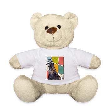 Gustav Stadttaube niedliche Taube - Teddy - Weiß - Vorne