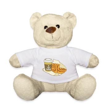 Franzbrötchen & Kaffee - Teddy - Weiß - Vorne