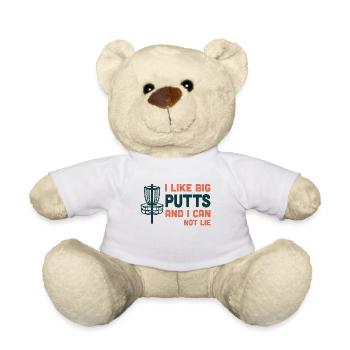Disc Golf Frisbee Player Coach Funny Gift - Teddy Bear - white - Front