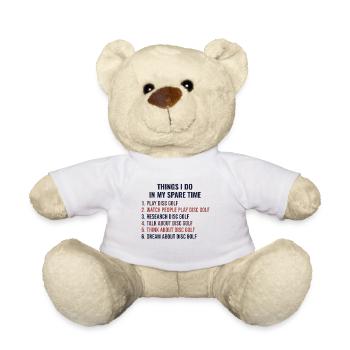 Disc Golf Player Golfer Frisbee Funny Saying Gift - Teddy Bear - white - Front