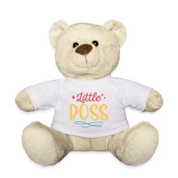 Kleiner Chef Little Boss Baby Kinder sind der Boss - Teddy - Weiß - Vorne