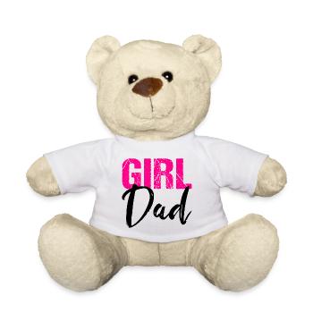 Fille Papa Fille Père Papa - Nounours - blanc - Devant