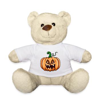 Verrückter Kürbis Halloween - Teddy - Weiß - Vorne