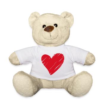 Cœur - Nounours - blanc - Devant
