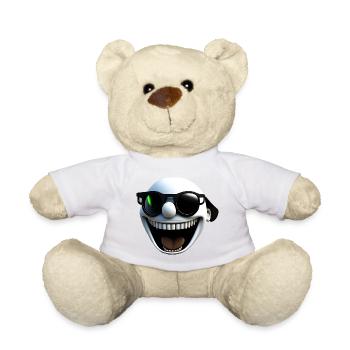 Lachendes Gesicht - Teddy - Weiß - Vorne