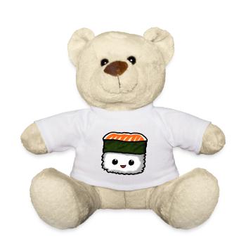 Morceau de sushi d’anime mignon mignon - Nounours - blanc - Devant