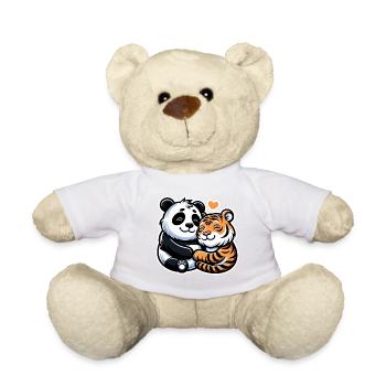 Câlins Panda Et Tigre Amoureux - Nounours - blanc - Devant