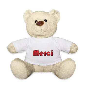 MERCI. MAÎTRESSE. MAÎTRE. MERCI MAÎTRESSE - Nounours - blanc - Devant
