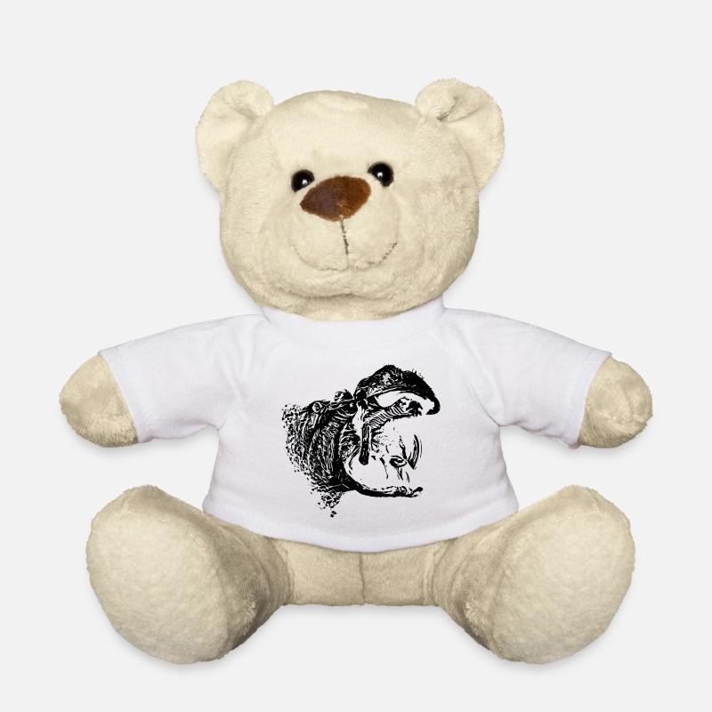 Nilpferd - Teddy - Weiß