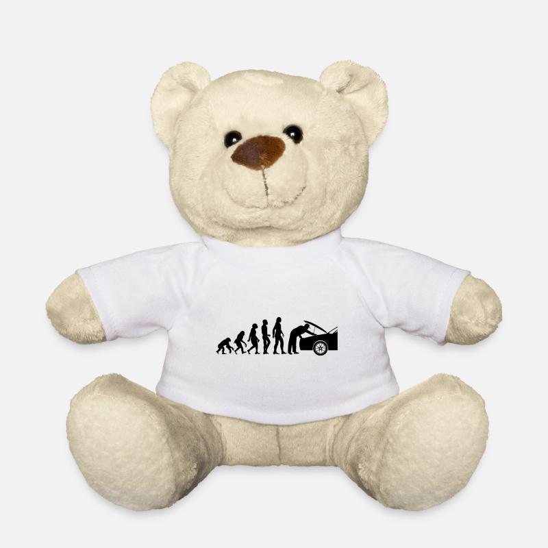 Evolution Kfz-Mechaniker Mechatroniker Werkstatt - Teddy - Weiß