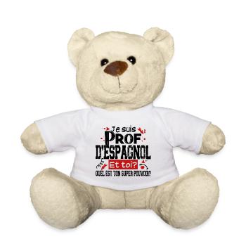 Espagnol Espagne Prof Professeur Métier - Nounours - blanc - Devant