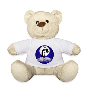 Dinosaurier bei Nacht - Teddy - Weiß - Vorne