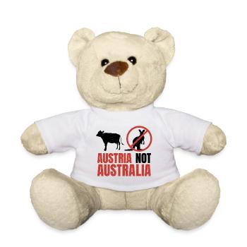 Austria Not Australia Kangaroos Funny Pun - Teddy - Weiß - Vorne