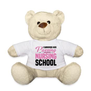 I Survived Her Passing Nursing School 15 - Teddy Bear - white - Front