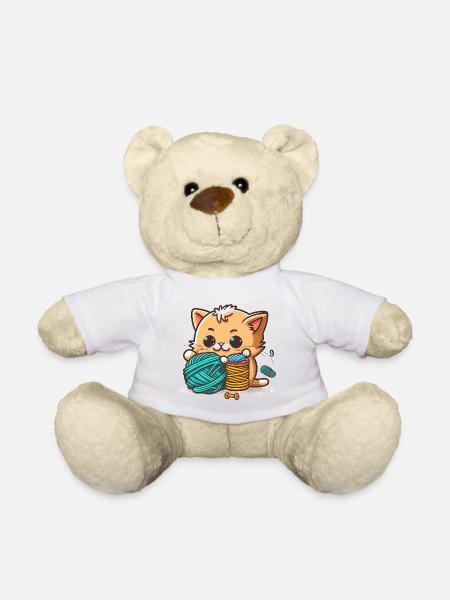 Fuzzy Fun - Teddy Bear - white