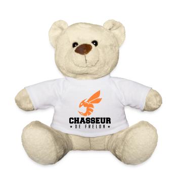 Chasseur de frelon Humour Frelon Asiatique Drôle - Nounours - blanc - Devant