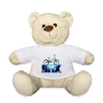 Vélo BMX bleu - Nounours - blanc - Devant