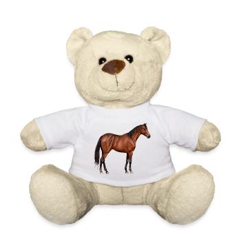 Serafina - braunes Pferd, stehend - Teddy - Weiß - Vorne